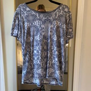 snakeskin free people tee
